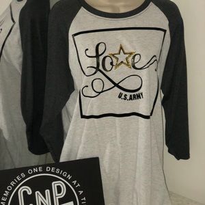 “Love US Army” raglan tee.